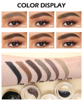Eyebrow Gel Brow Pomade Set-2 in 1 Waterproof Tinted Brow Cream Gel Brown & Clear Brow Setting Glue Wax,Filling & Shaping Tinted Brow Filler with Brow Brush Razor,Brow Color Makeup for Women Girl-#02